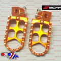 Scar Orange Alum Foot Pegs KTM SX/EXC 125-525 98-17, 690 Enduro 04-16