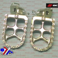 Scar Grey Alum Foot Pegs Kawasaki KX125 1997-2001, KX250 1997-2001