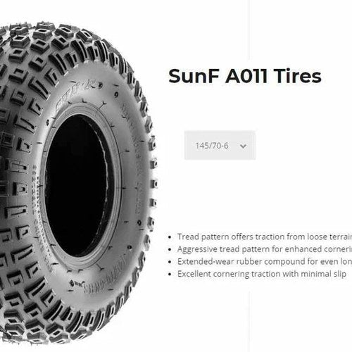 145/70x6" Sunf, 4PLY ATV Tyre