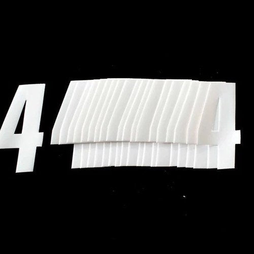 4 White Decal 4.5"/11cm PK/20