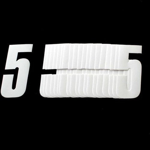 5 White Decal 4.5"/11cm PK/20