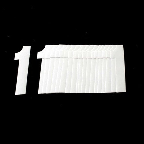1 White Decal 4.5"/11cm PK/20