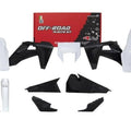 R-TECH WHITE/BLACK Plastic KIT/7 Husqvarna TE125-300, FE250-501 2020-2023
