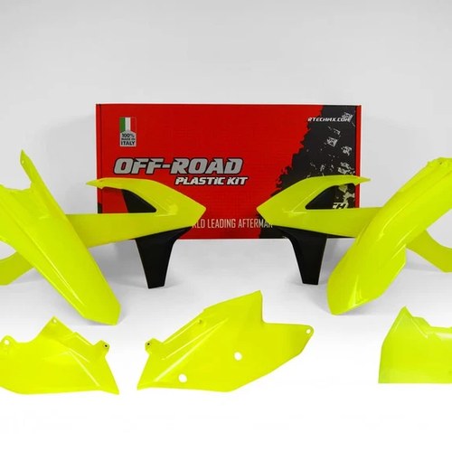 R-TECH Neon Yellow Plastic KIT/5 KTM EXC/EXC-F 250-500 17-19, XC-W 125/150 17-19