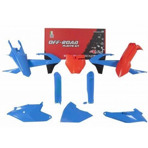 R-TECH BLUE/ORANGE Plastic KIT/6 KTM SX85 2018-2024, Gas MC85 2021-2023