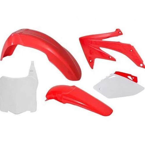 R-TECH OEM Style RED/WHITE Plastic KIT/5 Honda CRF450R 2008