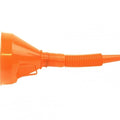 Orange Plastic Flexible Funnel, 290MM Long With Filter Mesh