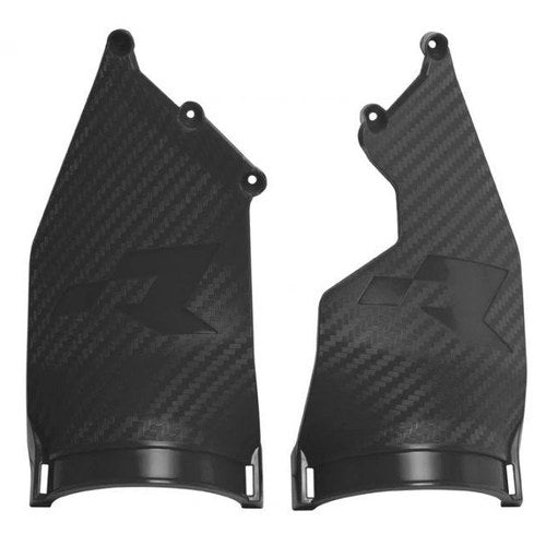 R-TECH Black Triple Clamp Protectors For Beta RR Headlight 2020-2023