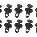 PACK-10 Plastic Center Push Fender Clips, 8mm x 20mm x 25mm