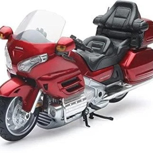 Newray Die Cast Model Honda GL1800 Goldwing, Red And Black, Scale 1:12