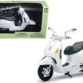 Newray Die Cast Model Vespa Gts 300 Super, White, Scale 1:12