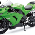 Newray Die Cast Model Kawasaki ZX10R, 2006, Green And Black, Scale 1:12