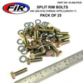 Bead Lock Bolts Unc 5/16-18TPI 1'', Pack OF 25 Split Rim, Imperial