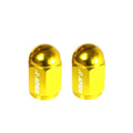 CNC aluminium valve caps yellow