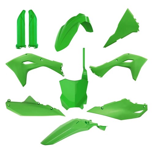 Polisport Plastic Kit+FORK Guards Kawasaki KX250F 2025, KX450F 24-25, OEM Style