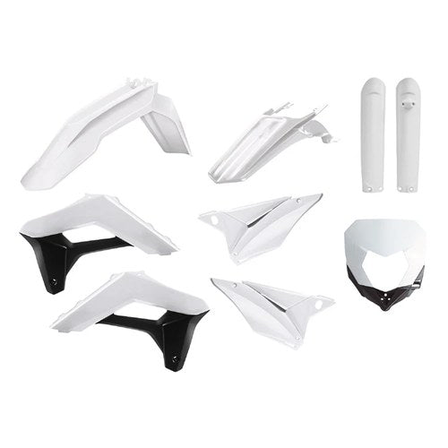 Polisport Plastic Kit + Fork Guards Sherco SE-R/SE-F 17-23, WHITE/BLACK/BLUE
