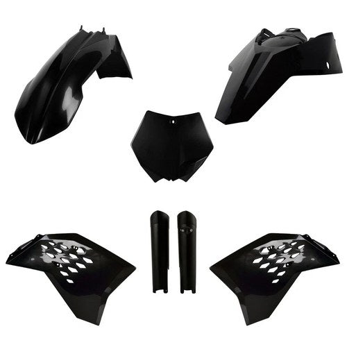 Polisport Plastic Kit + Fork Guards KTM SX/SX-F 2008-2010, Black