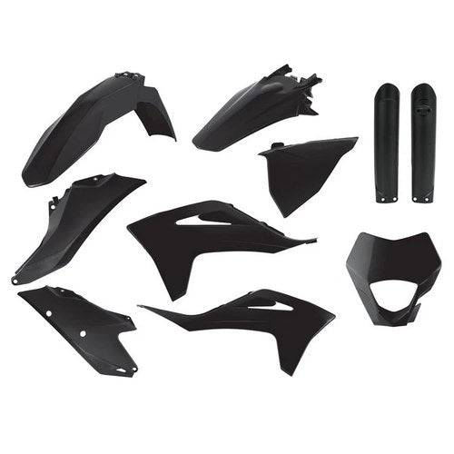 Polisport Plastic Kit + Fork Guards Gas EC250-300, EC250F-350F 21-23, Black