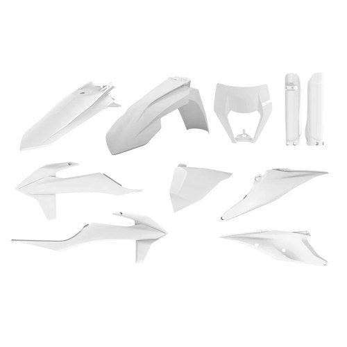 Polisport Plastic Kit + Fork GUARDS/MASK KTM EXC/EXC-F 2020-2023, White