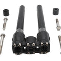 Wyatt Gatling 12 inch Baron Style Riser Set Black for Harley-Davidson