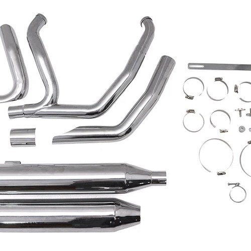 Wyatt Gatling Super Sport Exhaust System Chrome fits Harley Davidson