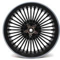 18 inch X 5.5 inch Duro 36 Fat Spoke Rear Wheel Gloss Black for Harley-Davidson