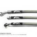 Fir Braided Front Brake Hose SILVER/BLACK, Kaw KX250-07-09, KX-F250/450 06-11