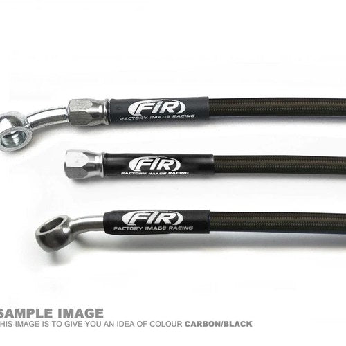 Fir Braided Front Brake Hose Black, Kawasaki KX250-07-09, KX-F250/450 06-11