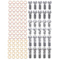 Pro Stainless Steel Banjo Bolt Kit M8 & M10, 30 Bolts & 75 Copper Washers
