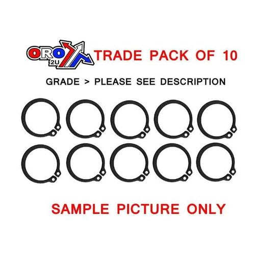Front Sprocket Circlip X10, Kawasaki KX60 83-03, KX85 01-22, KX80 83-00