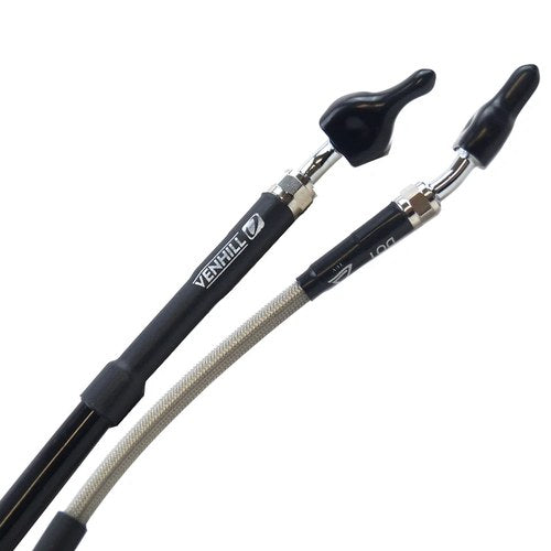 Venhill Rear Brake Hose SILVER/BLK, KTM EXC/SX 250/360 1994-1997