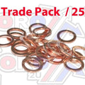 Copper Washer M10 PK OF 25, Size ID10 x OD15 x W1.5mm