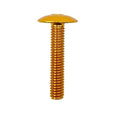 6x30 Anodized Gold Alloy Button Head Screw, Each