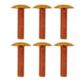6x25 Anodized Gold Alloy Button Head Screw, Pk6