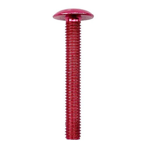 5x35 Anodized Red Alloy Button Head Screw, Each