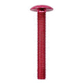 5x35 Anodized Red Alloy Button Head Screw, Each