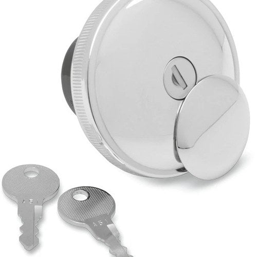 DS Screw-In Locking Gas Cap Vented Chrome Harley Davidson 141892