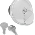 DS Screw-In Locking Gas Cap Vented Chrome Harley Davidson 141892