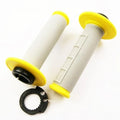 Fir GREY/YEL Soft Half Waffle Lock ON Grip Set Yamaha WR250F 03-19, WR450F 03-19