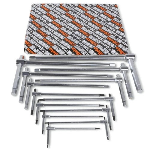 Beta Tools Set of 14 T-Handle Wrenches with Three Hexagon Male Ends 2-14mm