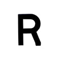 Number Plate Digits Big R Each