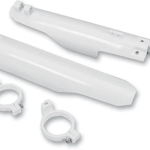 UFO Fork Tube Protectors White SU03905041 for Suzuki RM125/RM250 1999-2003