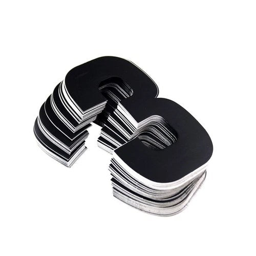 Race Numbers - 3 Three - Black, Pack OF 100 / 15cm 6" / Vinyl Sticker