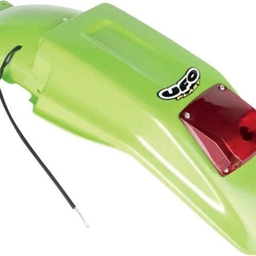 UFO Enduro Fender/w Light Rear KX Green for Kawasaki KDX200 1990-1994