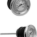 HardDrive Oil Dipstick with Temperature Gauge Chrome/White #122055