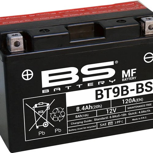 BS Battery Maintenance Free Battery BT9B-BS for Yamaha YZF-R6/YZF-R7 OWO-2