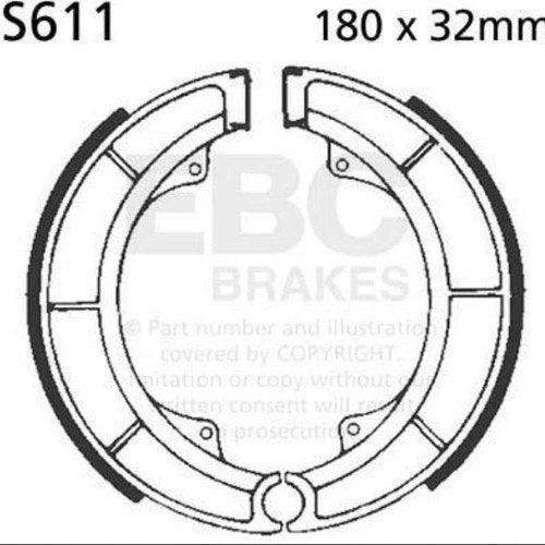 S611 Ebc Rear Brake Shoes Suzuki GS 550 77-78 / GT550 76-77
