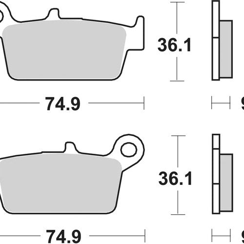 Sbs Brake Pads Front For Endress Emr 50 1995