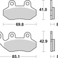 Sbs Brake Pads Front For Garelli 125 T - Rex 2000