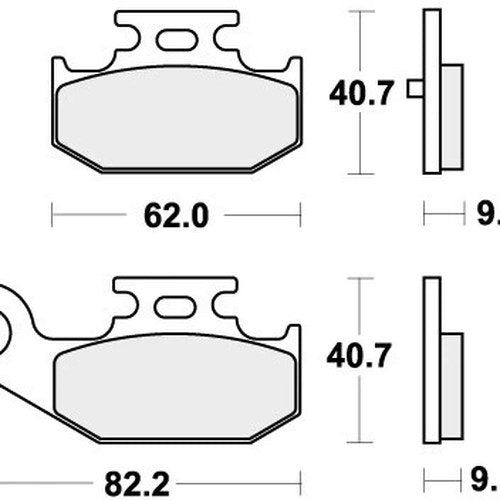 Sbs Brake Pads Rear For Yamaha 660 Rhino 2005 - 2008